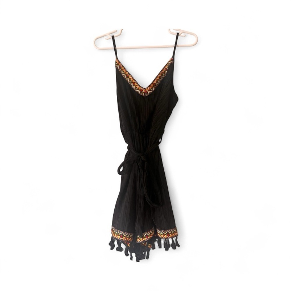 SHEIN Black Textured Dress